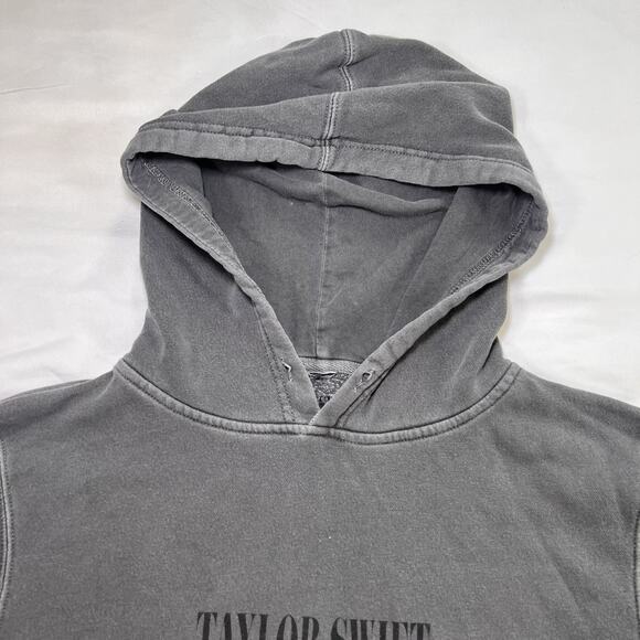 Taylor Swift The Eras Tour Hoodie Size S Gray Distressed Concert Music Casual - Picture 2 of 14